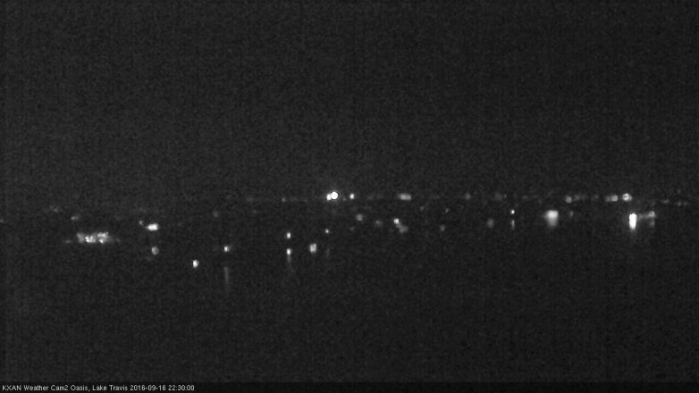 Lake Travis webcam, September 16, 2016 9:50 PM CT