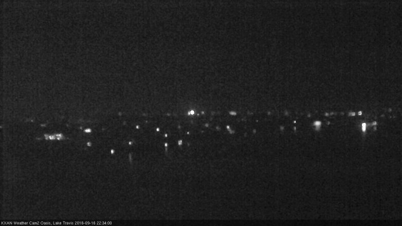 Lake Travis webcam, September 16, 2016 10:00 PM CT