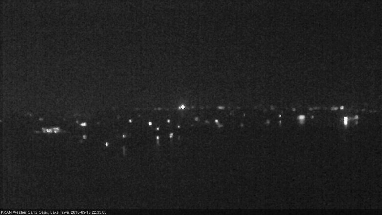 Lake Travis webcam, September 16, 2016 10:05 PM CT