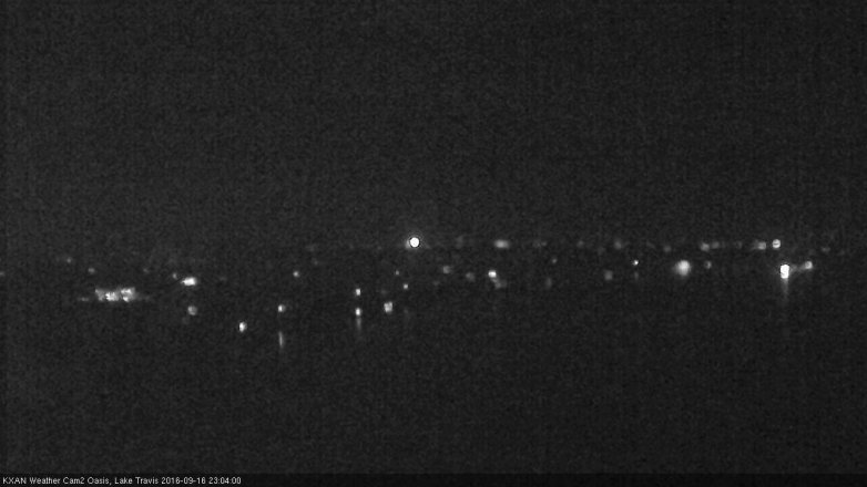 Lake Travis webcam, September 16, 2016 10:20 PM CT