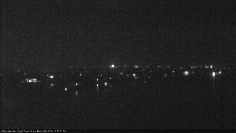 Lake Travis webcam, September 16, 2016 10:25 PM CT