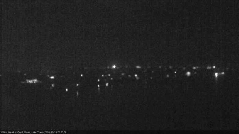 Lake Travis webcam, September 16, 2016 10:30 PM CT