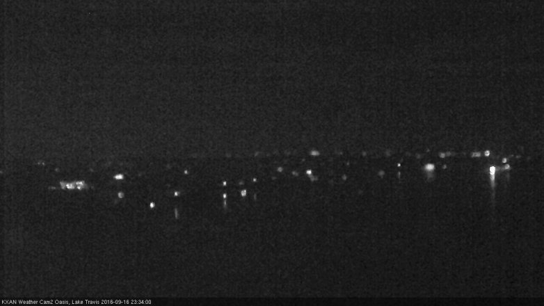 Lake Travis webcam, September 16, 2016 10:40 PM CT