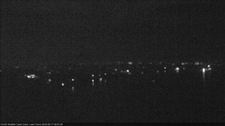 Lake Travis webcam, September 16, 2016 11:20 PM CT