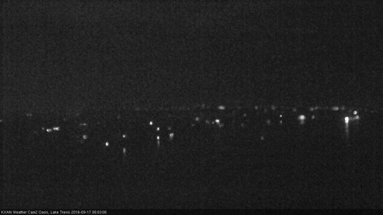 Lake Travis webcam, September 16, 2016 11:30 PM CT