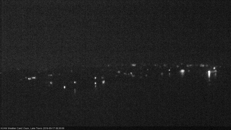Lake Travis webcam, September 16, 2016 11:45 PM CT