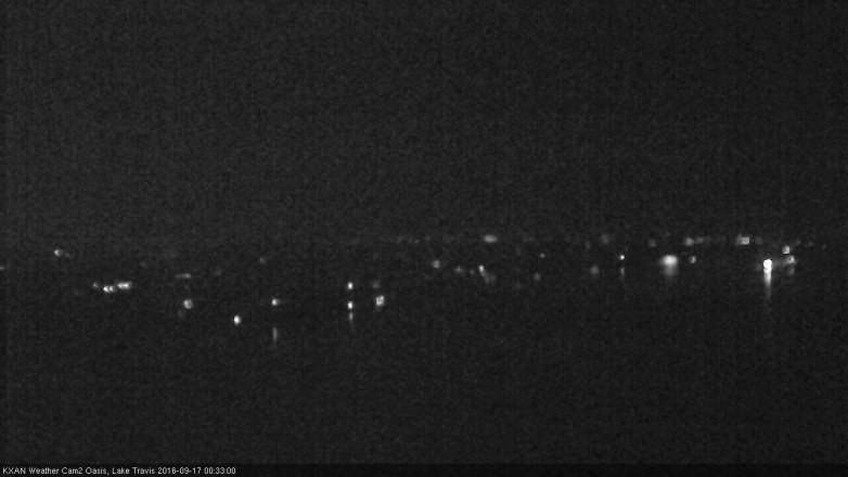 Lake Travis webcam, September 16, 2016 11:50 PM CT