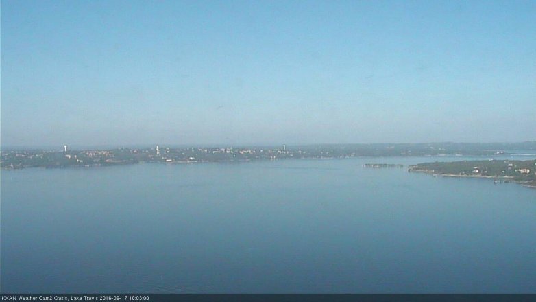 Lake Travis webcam, September 17, 2016 9:35 AM CT