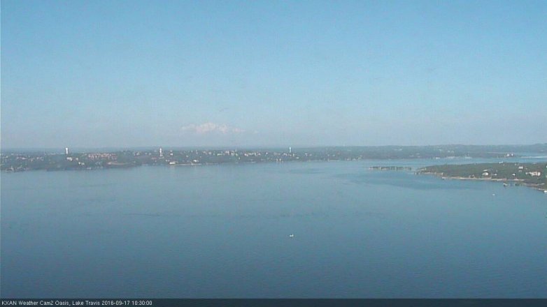 Lake Travis webcam, September 17, 2016 9:55 AM CT