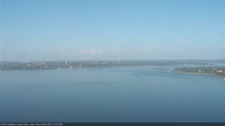 Lake Travis webcam, September 17, 2016 10:00 AM CT