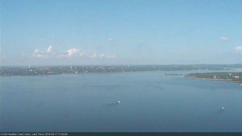Lake Travis webcam, September 17, 2016 10:35 AM CT