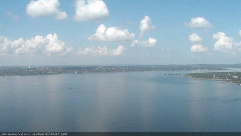 Lake Travis webcam, September 17, 2016 10:40 AM CT
