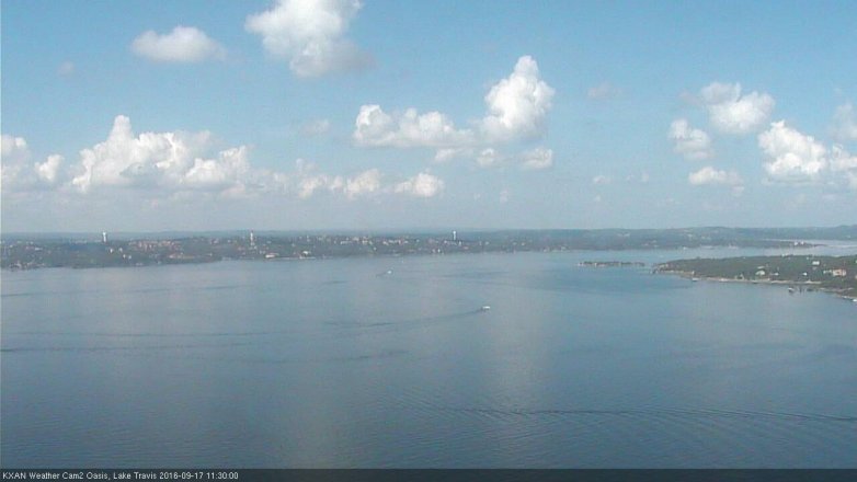 Lake Travis webcam, September 17, 2016 10:55 AM CT