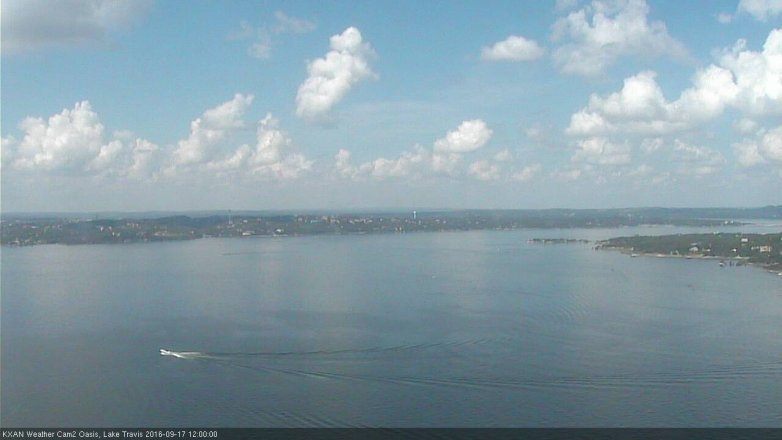 Lake Travis webcam, September 17, 2016 11:20 AM CT