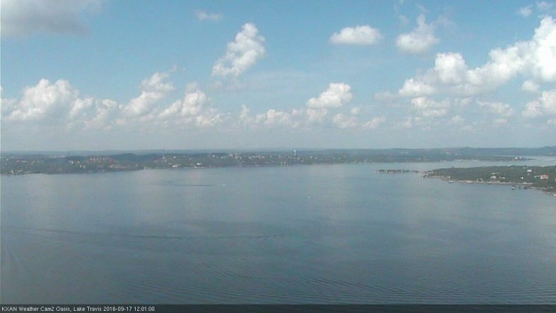 Lake Travis webcam, September 17, 2016 11:30 AM CT