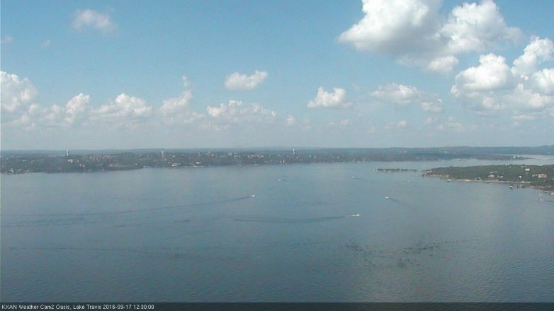 Lake Travis webcam, September 17, 2016 11:50 AM CT