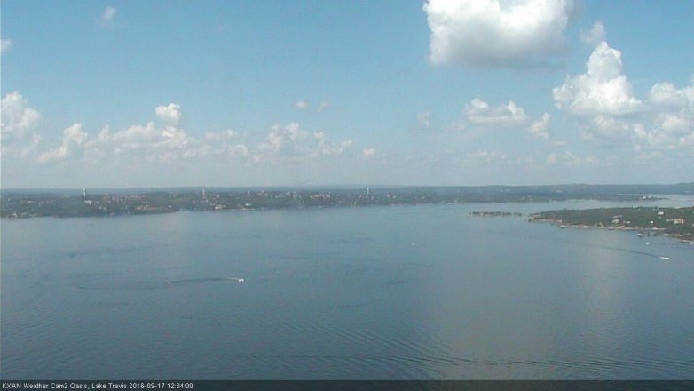 Lake Travis webcam, September 17, 2016 12:00 PM CT