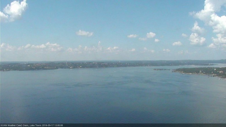 Lake Travis webcam, September 17, 2016 12:25 PM CT