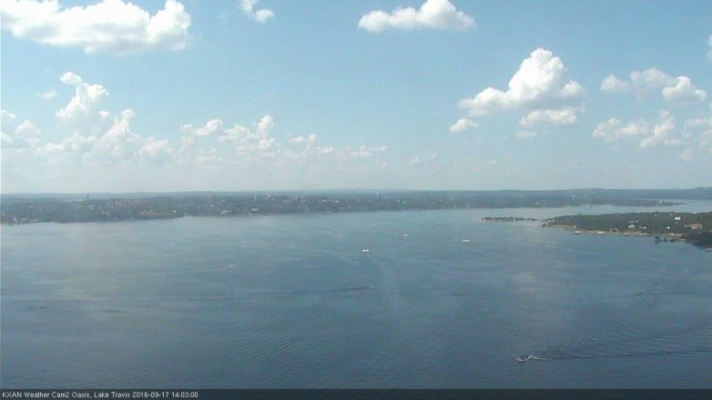 Lake Travis webcam, September 17, 2016 1:20 PM CT