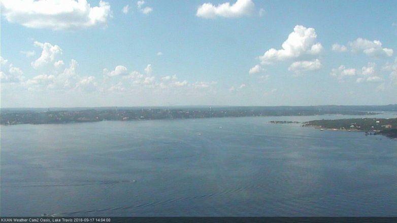 Lake Travis webcam, September 17, 2016 1:25 PM CT