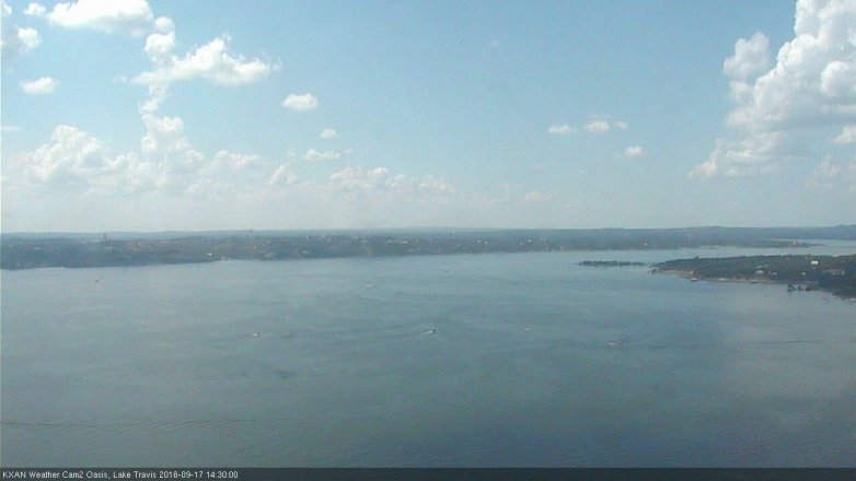 Lake Travis webcam, September 17, 2016 1:40 PM CT
