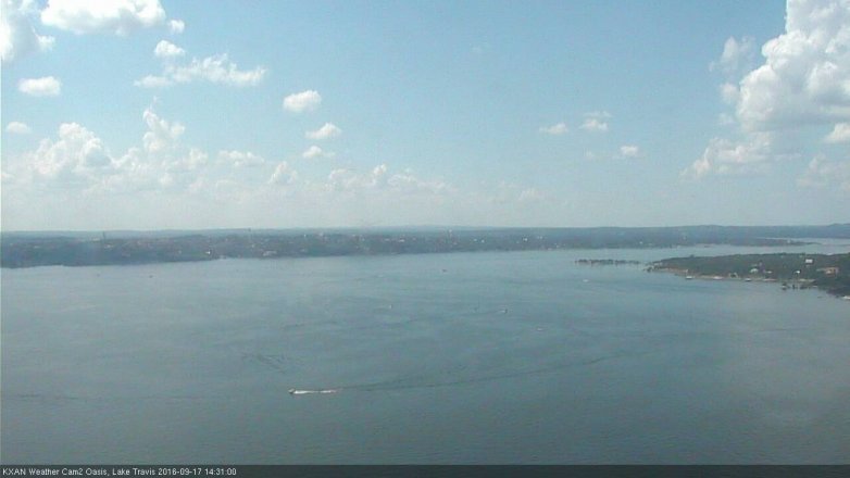 Lake Travis webcam, September 17, 2016 1:50 PM CT