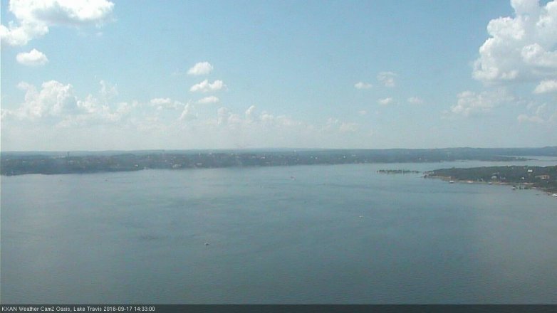 Lake Travis webcam, September 17, 2016 2:00 PM CT