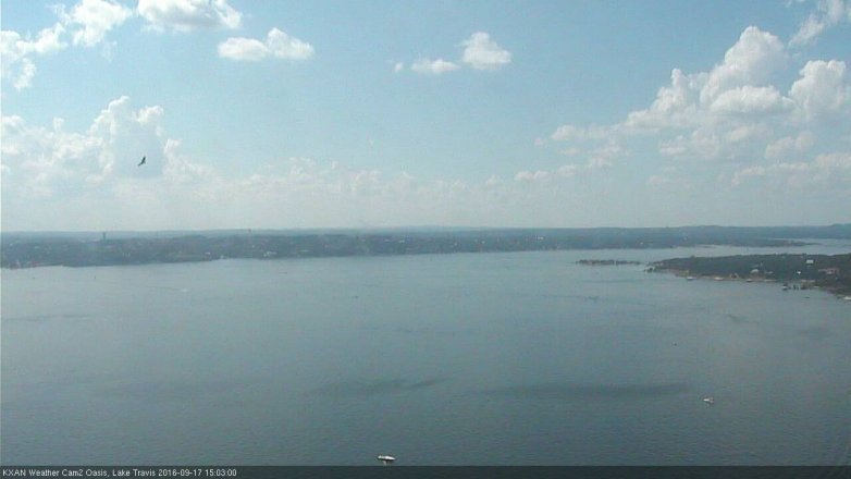 Lake Travis webcam, September 17, 2016 2:35 PM CT