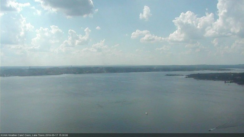 Lake Travis webcam, September 17, 2016 2:40 PM CT
