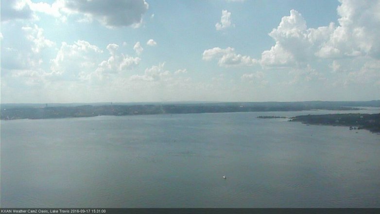 Lake Travis webcam, September 17, 2016 3:00 PM CT