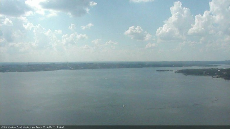 Lake Travis webcam, September 17, 2016 3:05 PM CT