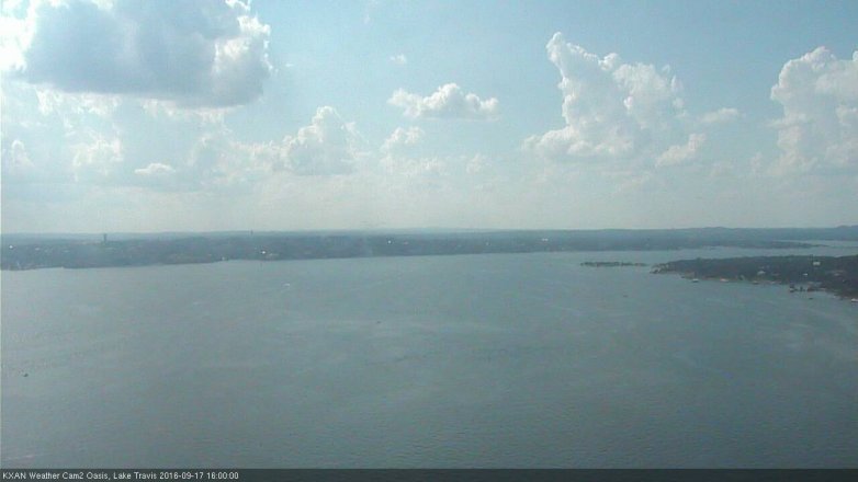 Lake Travis webcam, September 17, 2016 3:10 PM CT
