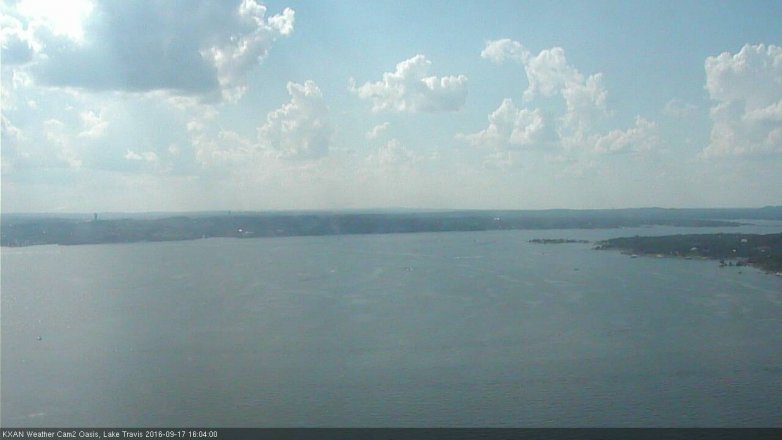 Lake Travis webcam, September 17, 2016 3:35 PM CT