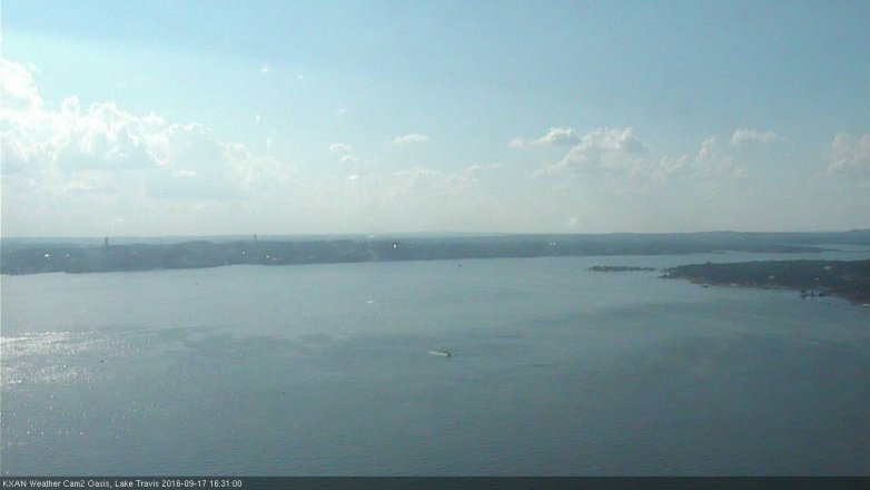 Lake Travis webcam, September 17, 2016 3:45 PM CT