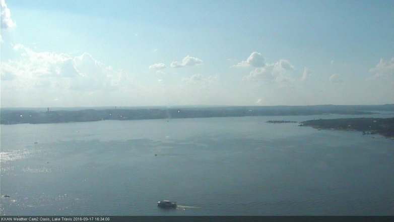 Lake Travis webcam, September 17, 2016 3:50 PM CT