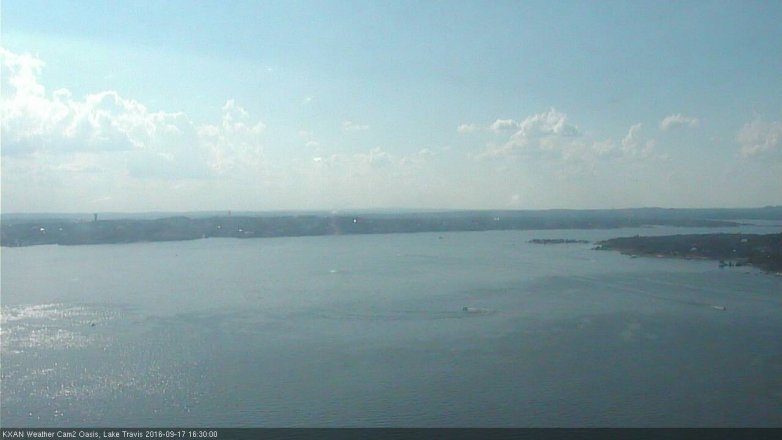 Lake Travis webcam, September 17, 2016 4:00 PM CT