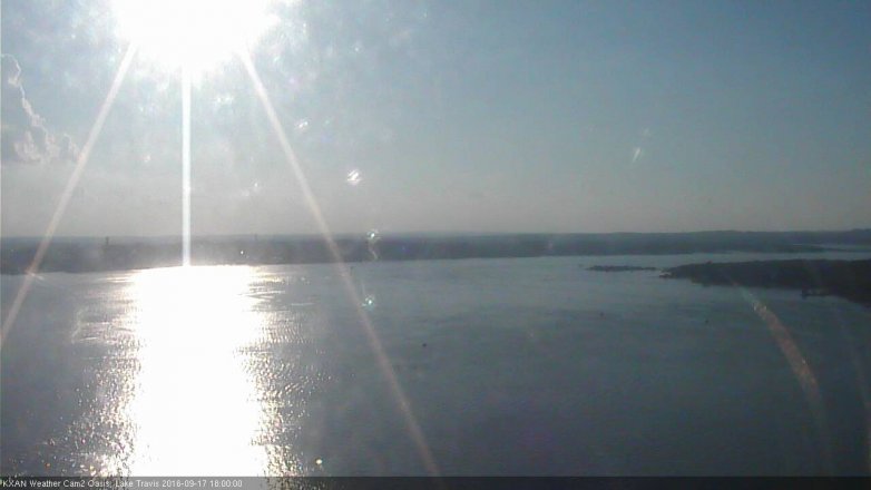 Lake Travis webcam, September 17, 2016 5:15 PM CT