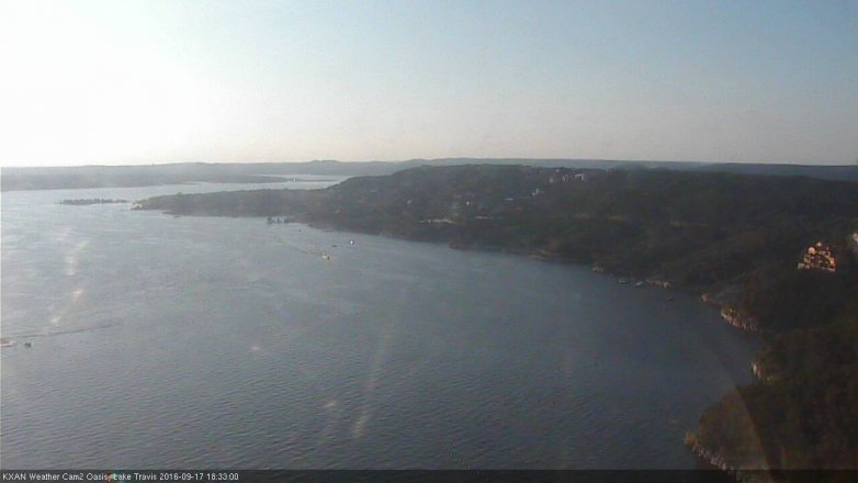 Lake Travis webcam, September 17, 2016 5:40 PM CT