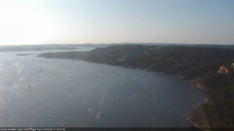 Lake Travis webcam, September 17, 2016 5:45 PM CT