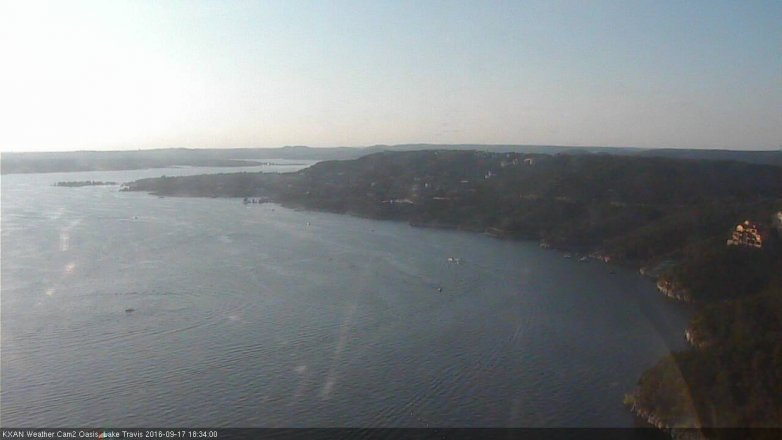 Lake Travis webcam, September 17, 2016 5:55 PM CT