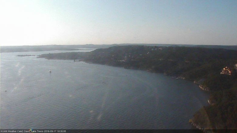 Lake Travis webcam, September 17, 2016 6:00 PM CT