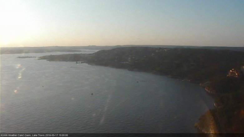 Lake Travis webcam, September 17, 2016 6:10 PM CT