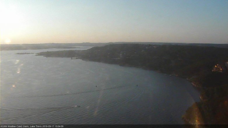 Lake Travis webcam, September 17, 2016 6:25 PM CT