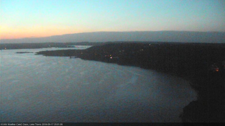 Lake Travis webcam, September 17, 2016 7:20 PM CT