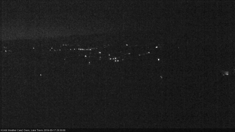 Lake Travis webcam, September 17, 2016 7:45 PM CT