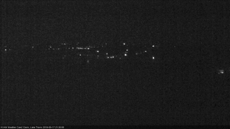 Lake Travis webcam, September 17, 2016 8:45 PM CT