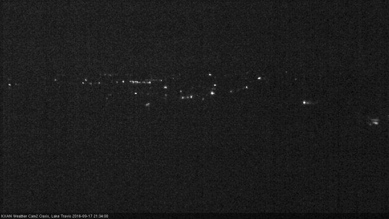 Lake Travis webcam, September 17, 2016 9:00 PM CT