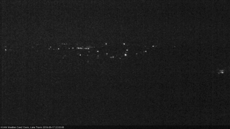 Lake Travis webcam, September 17, 2016 9:20 PM CT