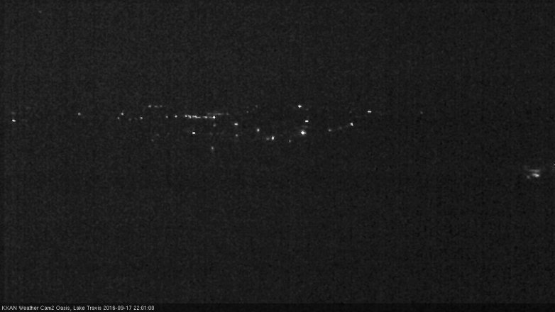 Lake Travis webcam, September 17, 2016 9:30 PM CT