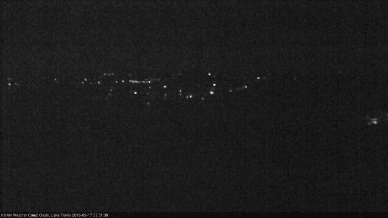 Lake Travis webcam, September 17, 2016 9:40 PM CT